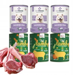 VetPrime Syta Micha Chef Pakiet Próbny 6x400 PAKIET Monoproteinowa JAGNIĘCI
