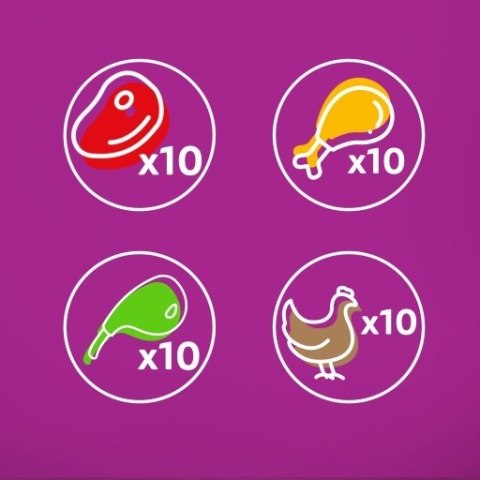 WHISKAS MOKRA KARMA DLA KOTA MIX SMAKÓW W SOSIE SASZETKI 40x85G ZDROWA WIT.