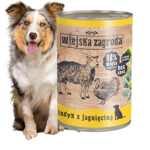 Wiejska Zagroda INDYK Z JAGNIĘCINĄ MOKRA KARMA 400g