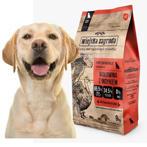 "Wiejska Zagroda Wołowina z Indykiem 9 KG CHRUPKI L".