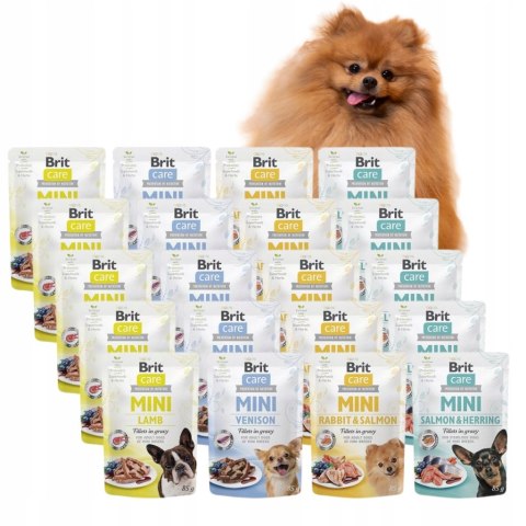 Brit Care Mini Pouch 20x85 Zestaw Zestaw Lamb Herring Venison Rabbit