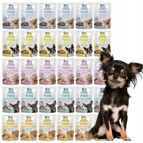Brit Care Mini Pouch 30x85 Zestaw Zestaw Lamb Herring Venison Rabbit
