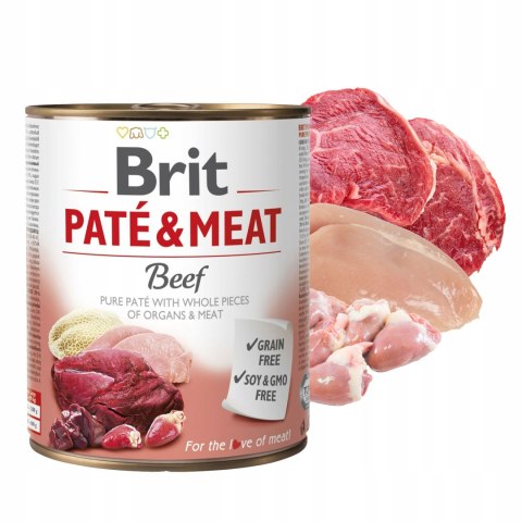 Brit Pate&Meat Beef Wołowina 800g