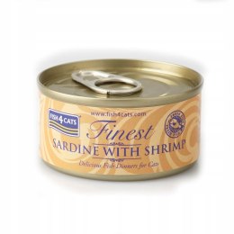 Fish4Cats Finest SARDINE SHRIMPS Sardynka z Krewetkami 70g karma dla kota
