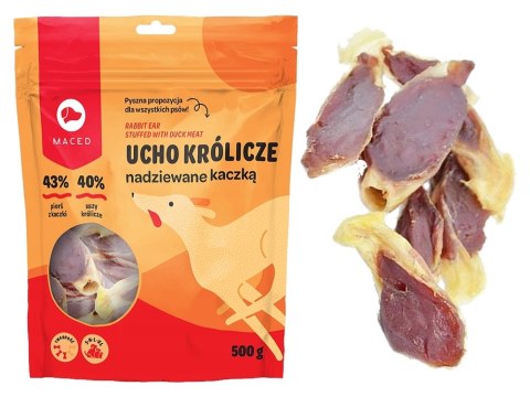 MACED UCHO KRÓLICZE NADZIEWANE KACZKA 500G