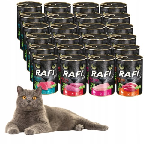 RAFI CAT 24X400 KACZKA INDYK CIELĘCINA TUŃCZYK SUPER MIX