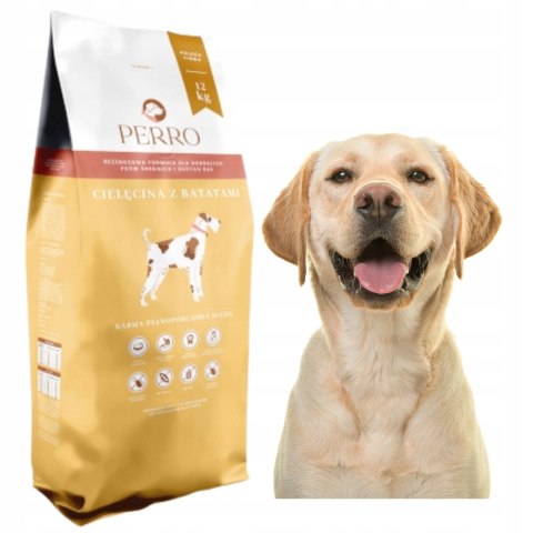 SUCHA KARAMA Perro Adult CIELĘCINA Z BATATAMI 12KG ŚREDNIE I DUŻE RASY