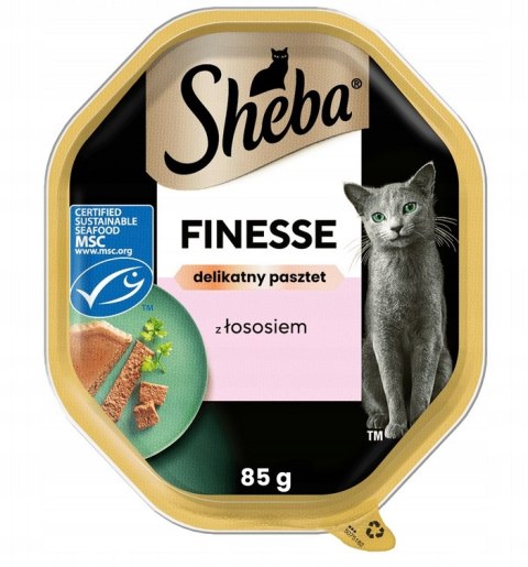 Sheba tacKA 85g łosoś pasztet (4) pyszna karma dla kota wybrednego