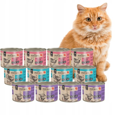 Wiejska Zagroda 12x200 MIX SMAKÓW INDYK KURCZAK Z KACZKĄ JAGNIĘCINA Z KRYLE