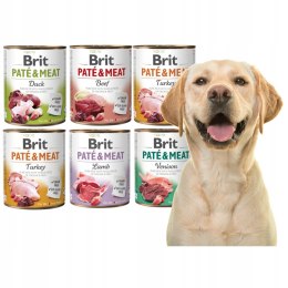 BRIT PATE MEAT 6X800 DUCK VENISON TURKEY LAMB