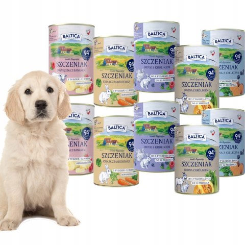 Baltica mokra karma dla szczeniaka MIX SMAKÓW 10X400
