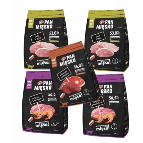 PAN MIĘSKO PAKIET PRÓBNY DLA KOTA WYBREDNEGO 2KG