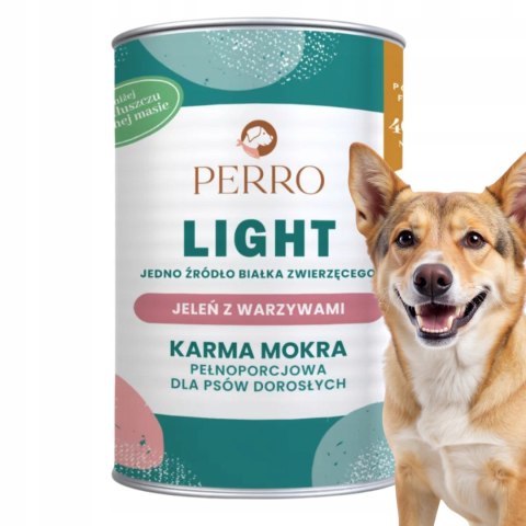 PERRO Light Jeleń z warzywami - monobiałkowa formuła dla psów dorosłych 400