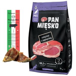 Pan Mięsko Cielęcina z jagnięciną 9kg Senior chrupki M GRATIS