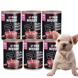 Pan Mięsko Puppy Mix Zestaw 6 X 400 WIEPRZOWINA Z KACZKĄ dla szczeniąt