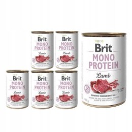 Puszki Brit Mono Protein Lamb zestaw 24x400g