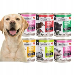 WIEJSKA ZAGRODA Monobiałkowa Mix Smaków karma mokra dla psa 6 x 800g