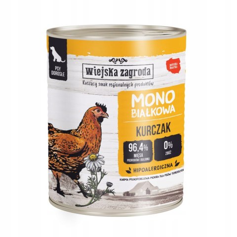 WIEJSKA ZAGRODA Monobiałkowa Mix Smaków karma mokra dla psa 6 x 800g