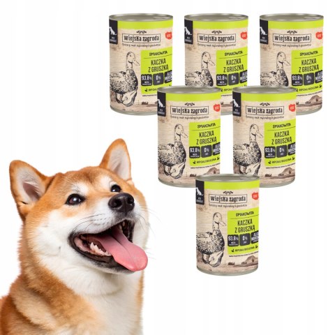 Wiejska Zagroda Kaczka z gruszką 6x400g Mokra karma