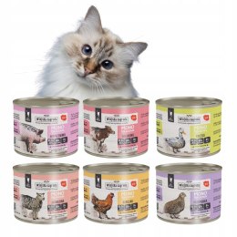 Wiejska Zagroda Zestaw Mono 6x200 MIX SMAKÓW DLA KOTA DOROSŁEGO