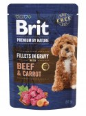 BRIT PREMIUM BY NATURE DOG POUCH 85G GRAVY FILLETS BEEF&CARROT