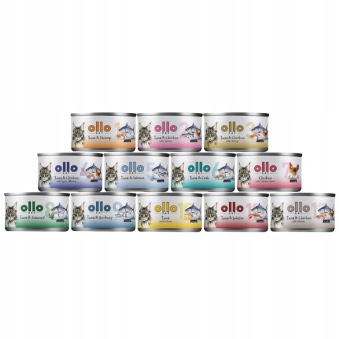 Ollo Cat Zestaw wszystkich smaków 12x70g