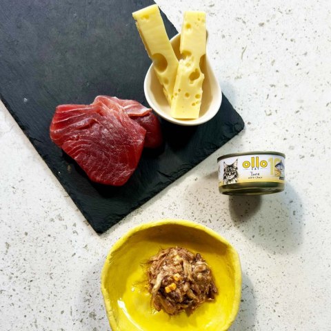 Ollo Cat nr 10 Tuna witch Cheese in broth 70g