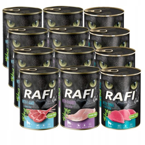 Rafi Cat Dolina Noteci Tuńczyk JAGNIĘCINA KRÓLIK 12x400 ULUBIONE SMAKI