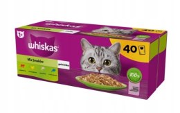 Whiskas 40x85 sasz woł/kur/tuń/gal mix smaków