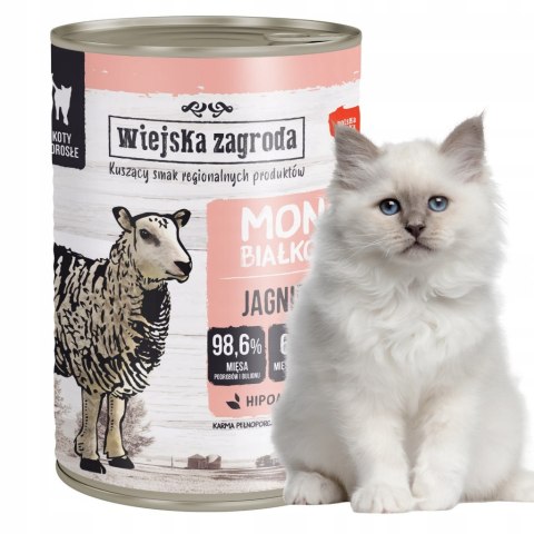 Wiejska Zagroda monobiałkowa kot mix SMAKÓW 12x400g KACZKA PRZEPIÓRKA