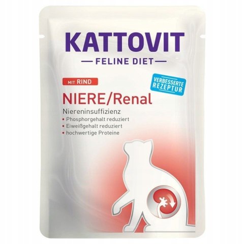 KATTOVIT NIERE RENAL KARMA DLA KOTÓW MIX SMAKÓW 12x85g