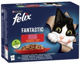 Purina Felix Wiejskie Smaki ( 12 x 85g ) Wołowina Królik Jagnięcina Karma D
