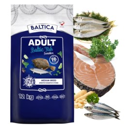 BALTICA ADULT SENSITIVE BALTIC FISH MEDIUM 12KG KARMA HYPOALERGICZNA Z RYBĄ