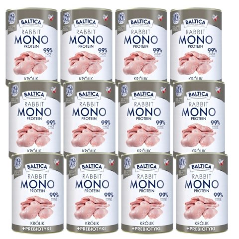 BALTICA NUTRACEUTIC Rabbit 99% and prebiotics 400g KRÓLIK 12X400