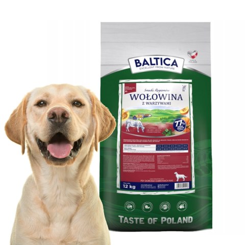 BALTICA Smaki Regionów karma dla psa wołowina z warzywami 12kg Duże Rasy