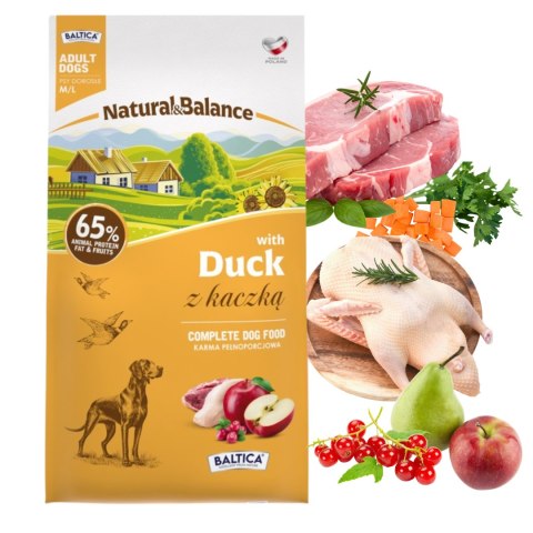 Baltica Kaczka M/L 9kg karma dla psa sucha Natural Balance
