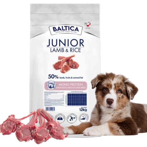 Baltica Nutraceutic Junior Lamb&Rice 12kg Jagnięcina dla szczeniąt