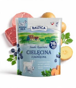 Baltica Smaki Regionów Adult Cielęcina z jagnięciną XS/S 1kg rasy małe