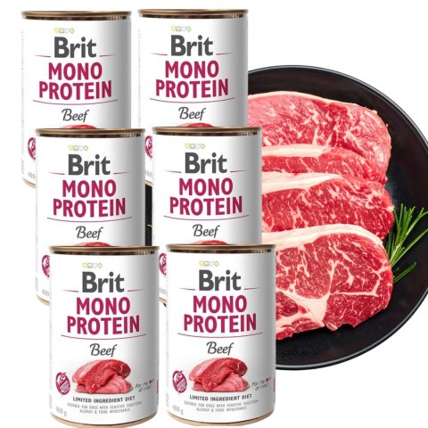 Brit Mono Protein Beef 6 x 400 g monobiałkowa wołowina dla psa