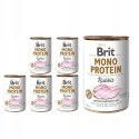 Brit mono protein Rabbit 6X 400g KRÓLIK MONOBIAŁKOWA KARMA