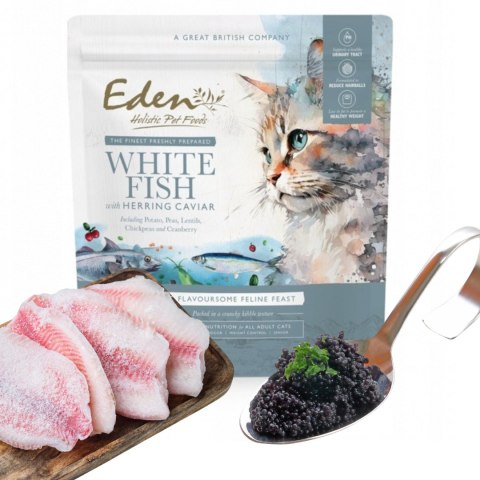 EDEN Karma Sucha dla Kota Biała Ryba Kawior Śledzia Light Bez Zbóż 1,5 kg