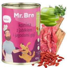 Mr. Bro Konina z Jabłkiem Goji 400g Karma Mokra dla Psa 93% Mięsa