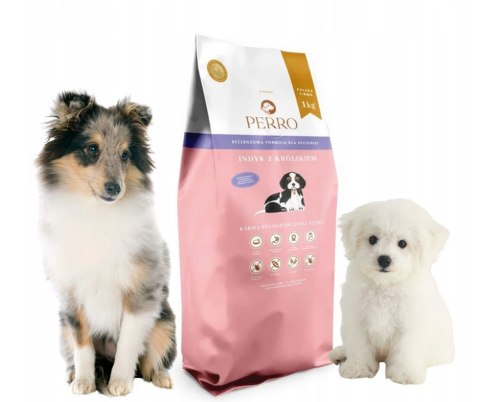 PERRO Indyk z Królikiem Junior dla szczeniąt ŚREDNICH I DUZYCH RAS 1 kg