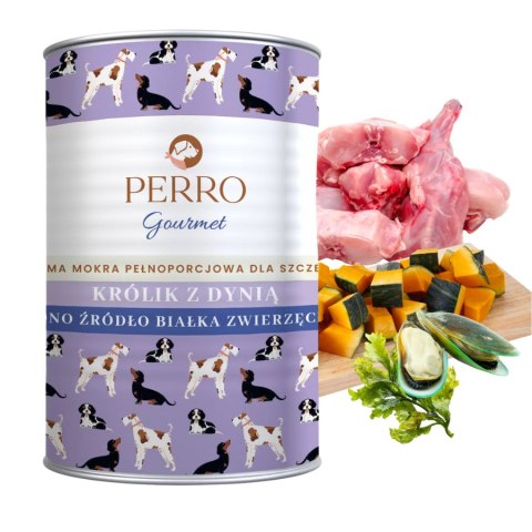PERRO JUNIOR Gourmet Królik z dynią 400g