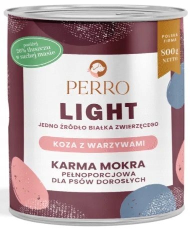 PERRO LIGHT ZESTAW WSZYTKICH SMAKÓW 12X800 JAGNIĘCINA JELEŃ KACZKA INDYK