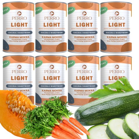 PERRO Light Kaczka z warzywami monobiałkowa formuła 8X400g
