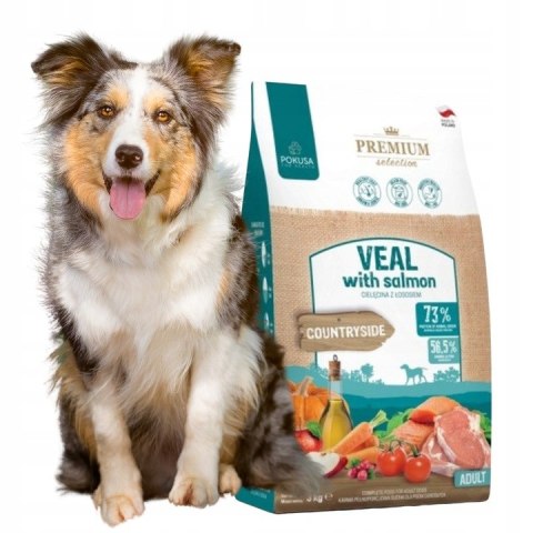 POKUSA Karma Sucha Premium Selection Cielęcina z Łososiem 3 kg