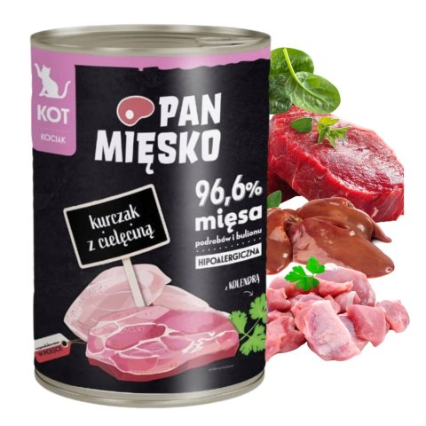 Pan Mięsko Kociak Kurczak z cielęciną 400g