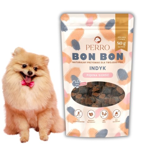 Perro BON BON Indyk - piękna sierść - przysmaki dla psa z dodatkiem funkcyj
