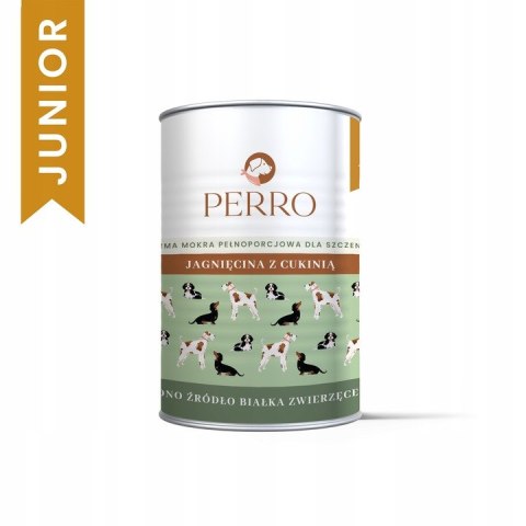 Perro JUNIOR Jagnięcina z cukinią 400g dla szczeniąt